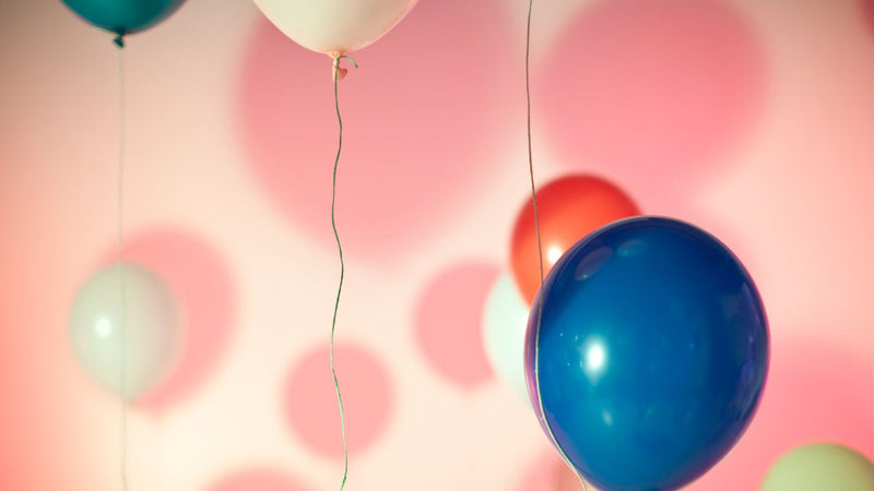 Balloons say ‘It’s Party Time’!