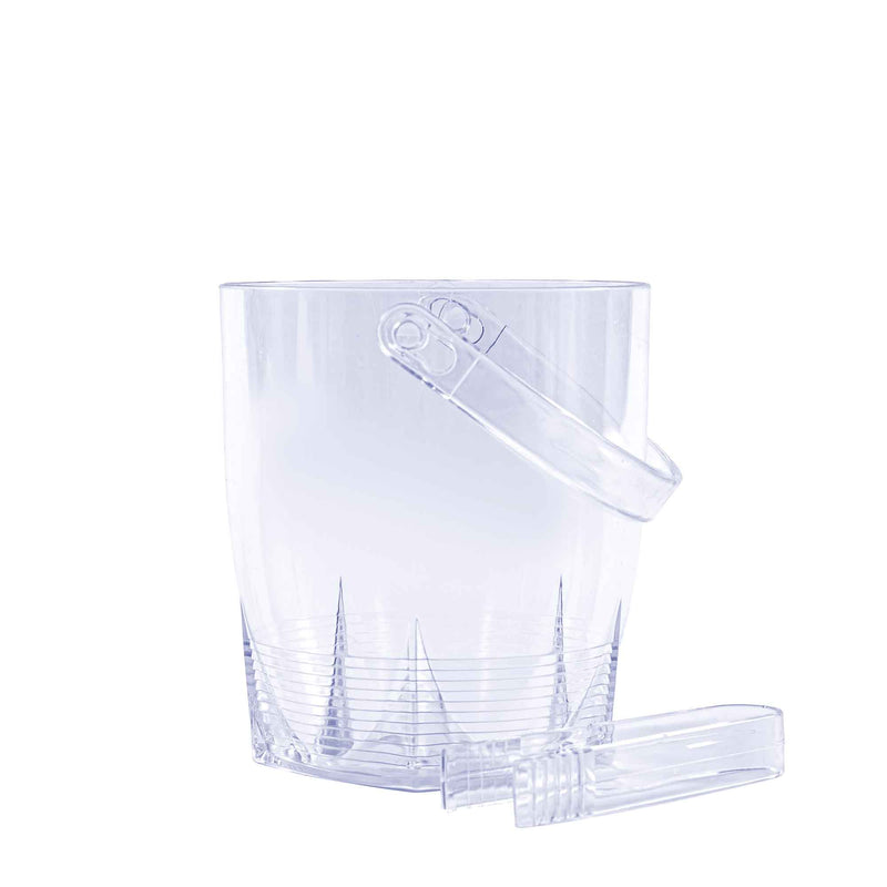 Acrylic Champagne Bucket with Tongs - Clear