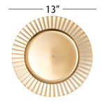 Gloss Fluted Edge Plastic Charger Plate 13" - Set of 6 - Events and Crafts-Simply Elegant