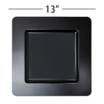 Square Plastic Charger Plate 13" - Set of 6 - Events and Crafts-Simply Elegant