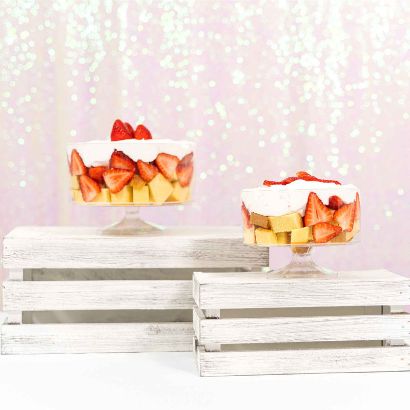 Perfect Plastic Trifle Pedestal - Clear with dessert