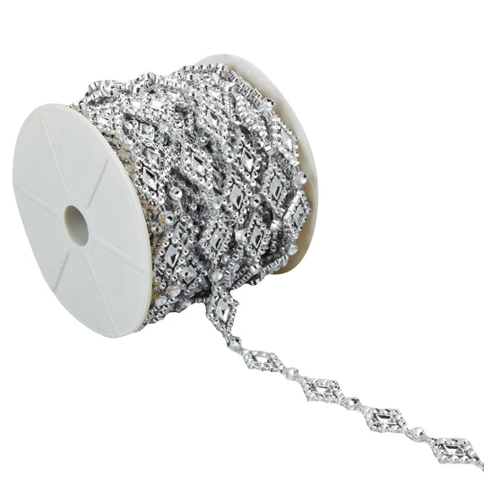 Diamond Shaped Rhinestone Trimming for Sparkling DIY Decorations