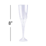 Plastic Filigree Champagne Flutes - Clear - Events and Crafts-DecorFest