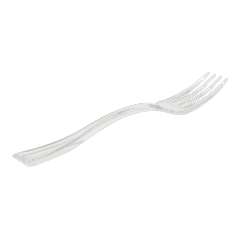 Plastic Mini Forks 24pc/bag - Clear - Events and Crafts-DecorFest