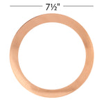 7.5" Disposable Deluxe Plastic Plate (12-Pack) with Metallic Rim - Rose Gold - Events and Crafts-DecorFest
