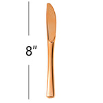 Plastic Premium Knives Set - 50 pcs - Rose Gold - Events and Crafts-DecorFest