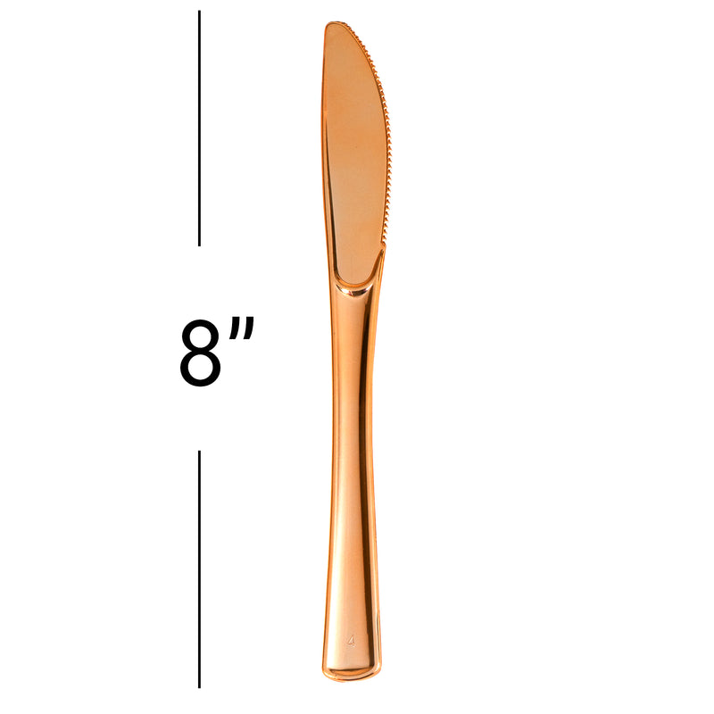 Plastic Premium Knives Set - 50 pcs - Rose Gold - Events and Crafts-DecorFest