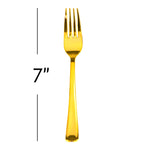 Plastic Premium Forks Set - 50 Pcs - Gold - Events and Crafts-DecorFest