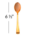 Plastic Premium Spoons Set - 50 Pcs - Rose Gold - Events and Crafts-DecorFest