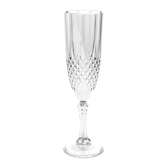 Premium Plastic Champagne Flutes 8pc/pack- Clear