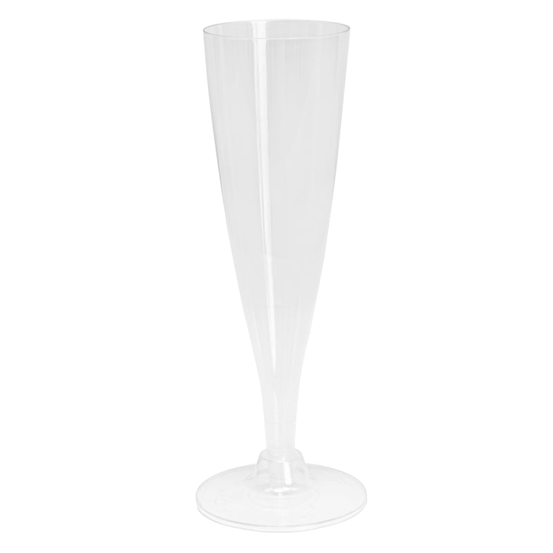 Plastic Champagne Flutes 6pc/pack - Clear - Events and Crafts-DecorFest