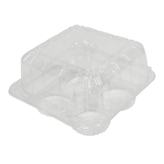 Plastic Hinged Cupcake Container 75pc/bag - Clear