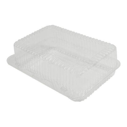 Plastic Hinged Oblong Container 60pc/bag - Clear