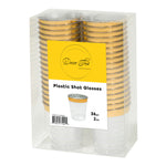 Plastic Shot Glass with Metallic Trim 36pc/pack - Gold - Events and Crafts-DecorFest