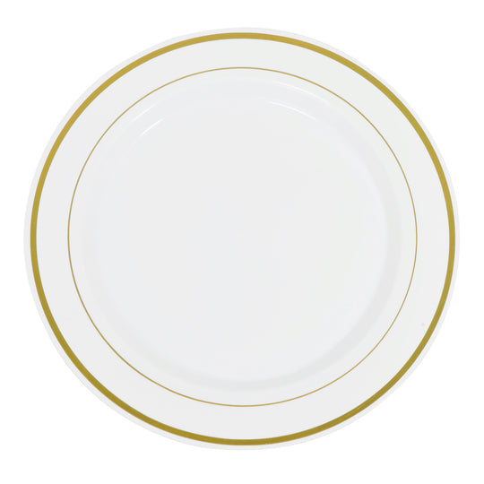 Disposable Deluxe Plate Set 10½" 40pc/pack - Gold