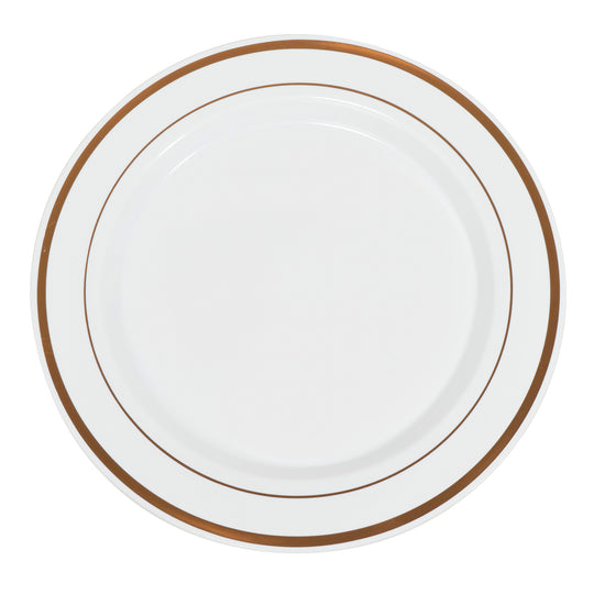 Disposable Deluxe Plate Set 10½" 40pc/pack - Rose Gold