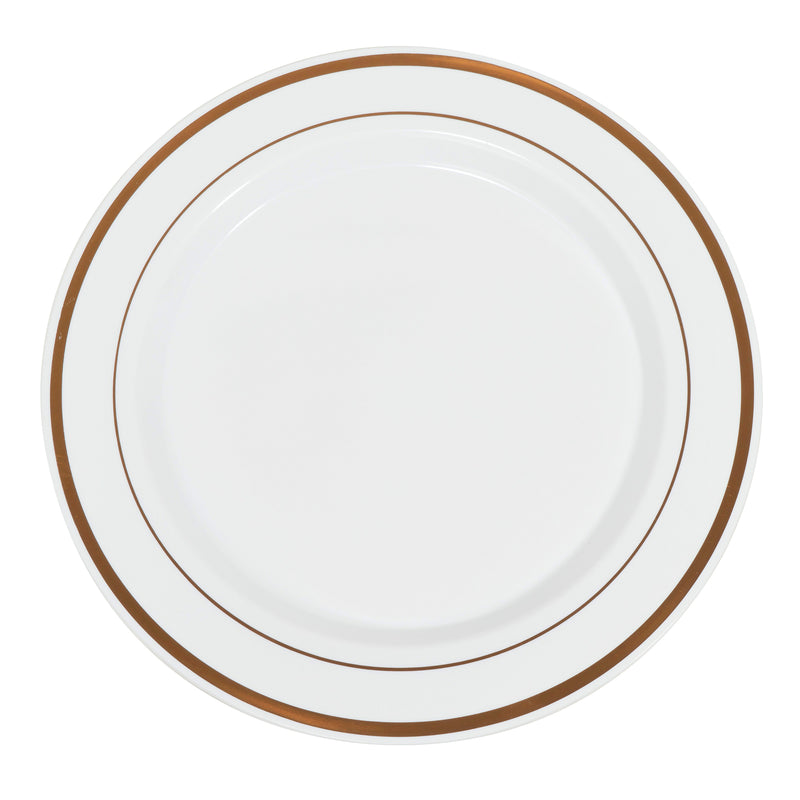 Disposable Deluxe Plate Set 10½" 40pc/pack - Rose Gold - Events and Crafts-DecorFest