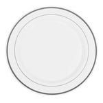 Disposable Deluxe Plate Set 10½" 40pc/pack - Silver - Events and Crafts-DecorFest