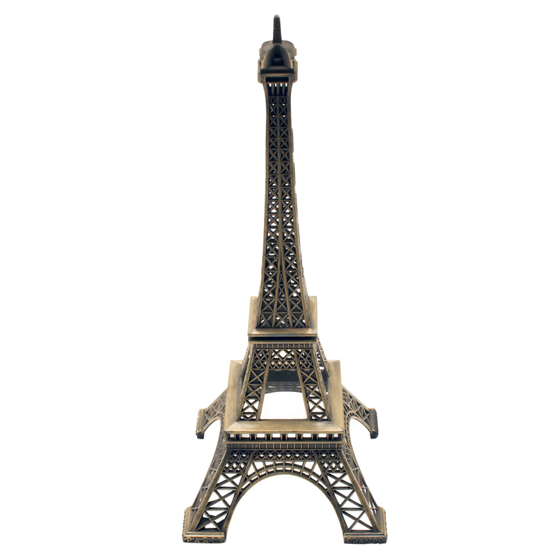 Metal Eiffel Tower Sculpture 10" Tall Bronze - Events and Crafts-Simply Elegant