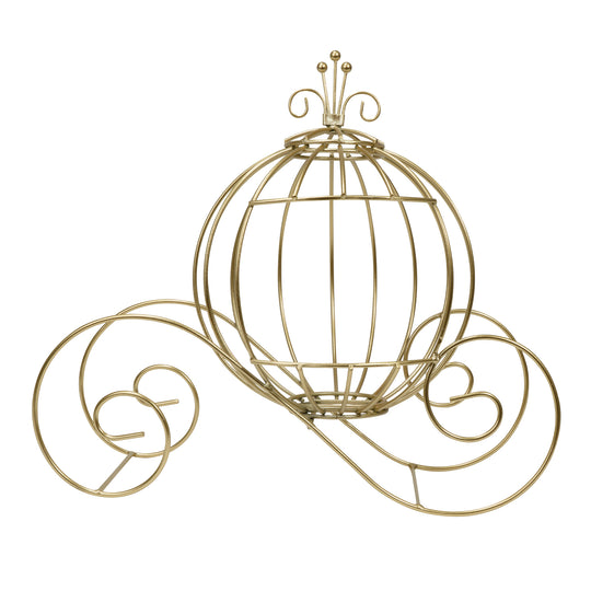 Wire Pumpkin Carriage - Gold