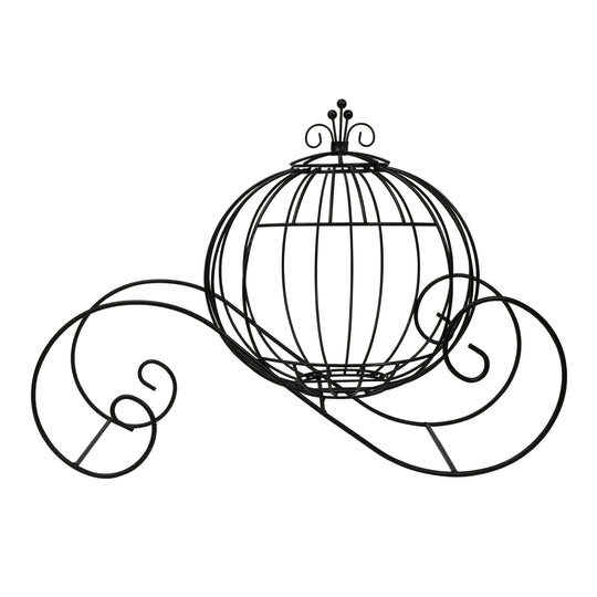 Large Wire Pumpkin Carriage Black