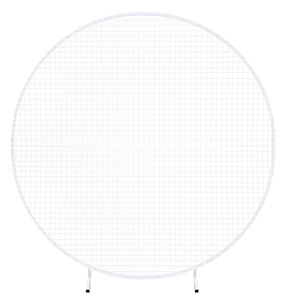 Round Mesh Arch - White - Events and Crafts-AestheTech