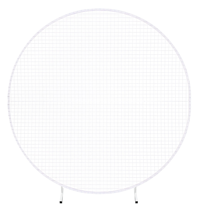 Round Mesh Arch - White - Events and Crafts-AestheTech