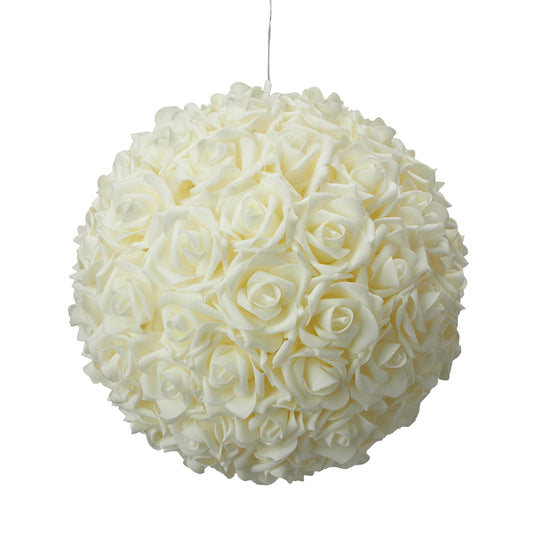 Foam Rose Pomander 12" - Ivory