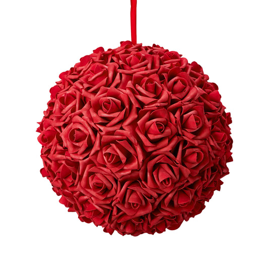 Foam Rose Pomander 12" - Red
