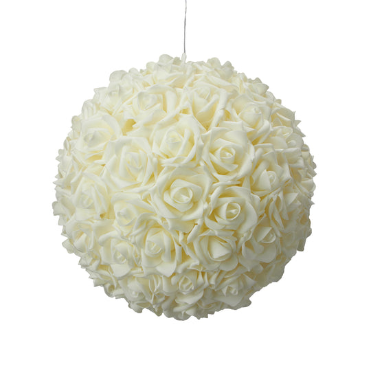 Foam Rose Pomander 14" - Ivory