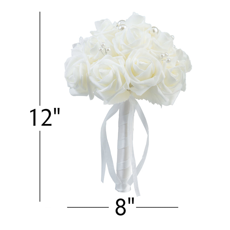 Foam Bouquet with Pearls-Ivory - Events and Crafts-Elite Floral