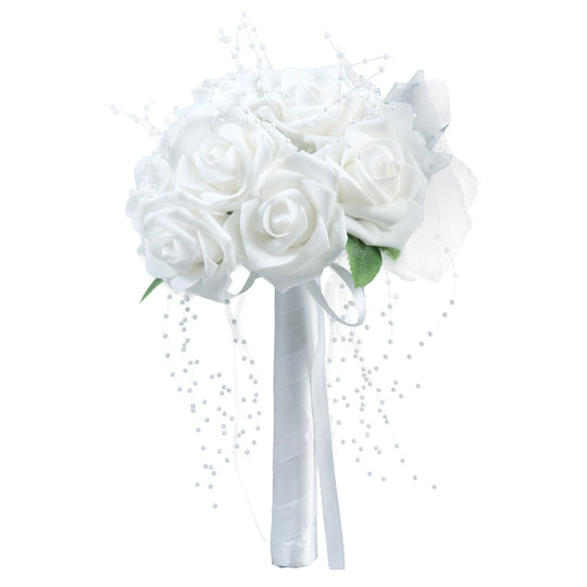 Foam Rose Bouquet-White