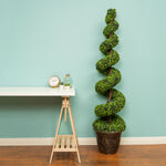 Spiral Artificial Topiary Boxwood Tree 60" - Events and Crafts-Simple Elements