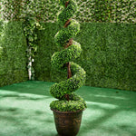 Spiral Artificial Topiary Boxwood Tree 60" - Events and Crafts-Simple Elements