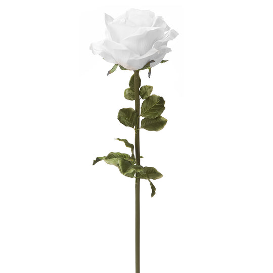 Jumbo Artificial Rose 44"-White