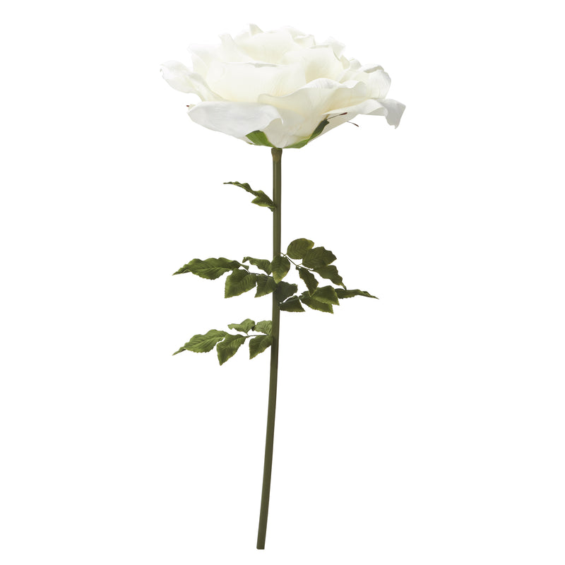 Jumbo Artificial Rose-White - Events and Crafts-Elite Floral