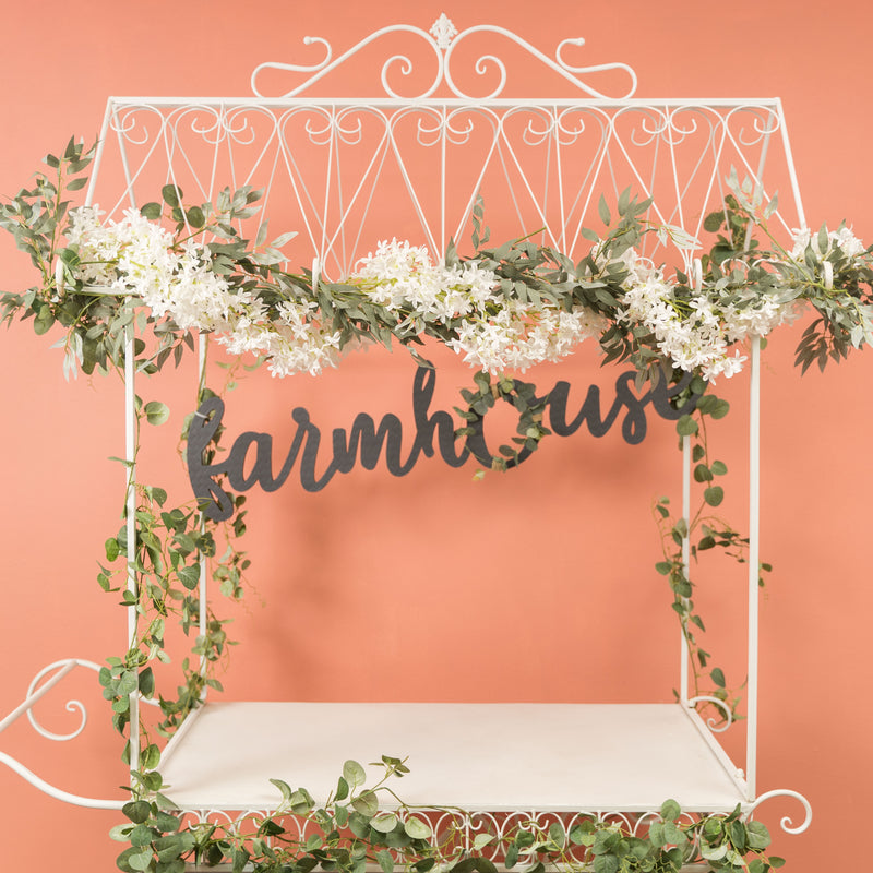 Artificial Lilac Garland-White - Events and Crafts-Elite Floral