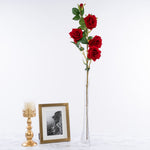 Artificial Rose Branch - Red - Events and Crafts-Elite Floral