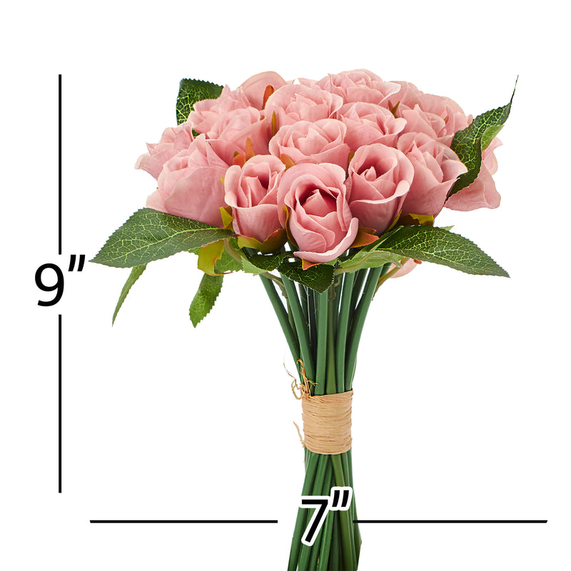 Artificial Rose Bud Flower Bouquet - Mauve - Events and Crafts-Elite Floral