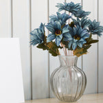 Artificial African Daisy Spray - Blue - Events and Crafts-Elite Floral