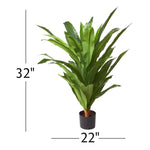 Artificial Potted Dracaena Fragrans Plant - Events and Crafts-Simple Elements