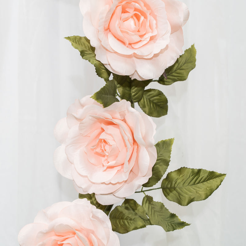Artificial Jumbo Rose Garland-Blush - Events and Crafts-Elite Floral