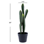 Faux Desert Candle Cactus with Plastic Pot 23"