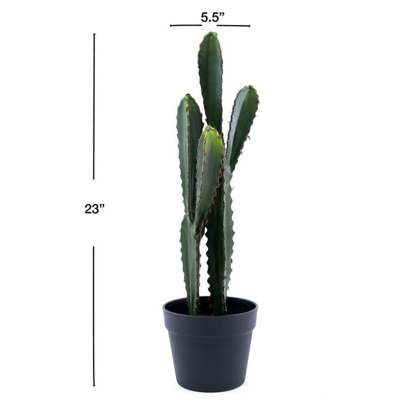 Faux Desert Candle Cactus with Plastic Pot 23"