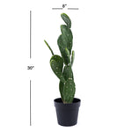 Faux Prickly Pear Cactus with Plastic Pot 30"