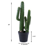 Faux Saguaro Cactus with Plastic Pot 28"