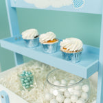 Small Market Cart Centerpiece - Blue