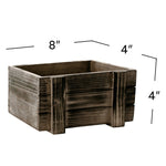 Rustic Planter Box with Plastic Liner - 8" x 4"