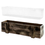 Rustic Planter Box with Plastic Liner - 18" x 5"