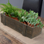 Rustic Planter Box with Plastic Liner - 18" x 5"